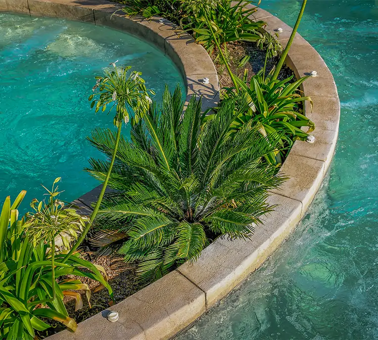 courbes harmonieuses des bassins camping bella vista