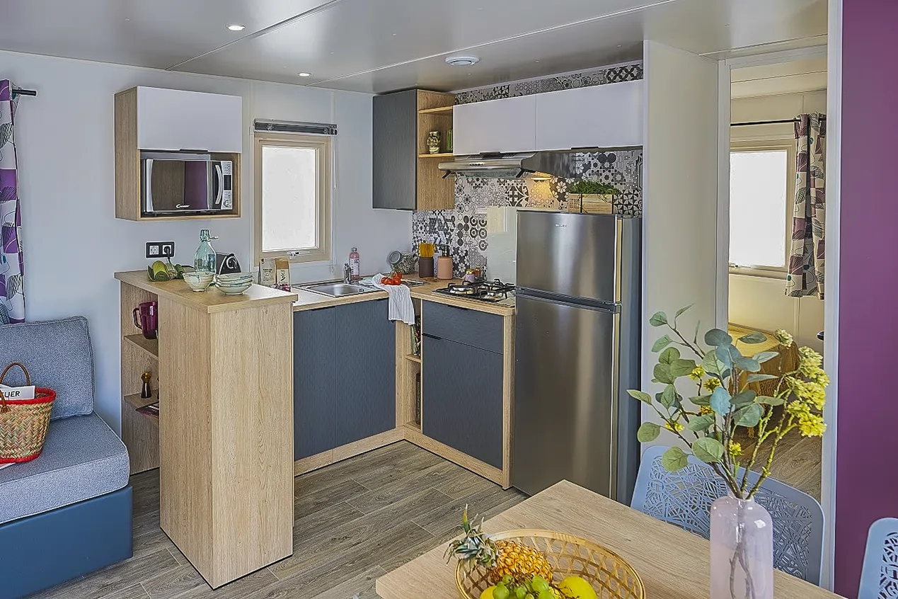 location de mobil homes avec cuisine equipee camping l international